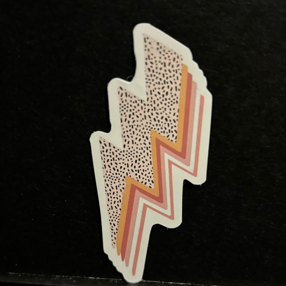 MULTI PRINTED LIGHTING BOLT STICKER